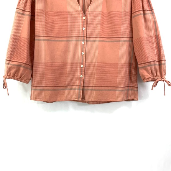 ♻️DONATED 10-24-25♻️ MADEWELL Long Sleeve Button Down Plaid Top Morningview - Picture 4 of 8